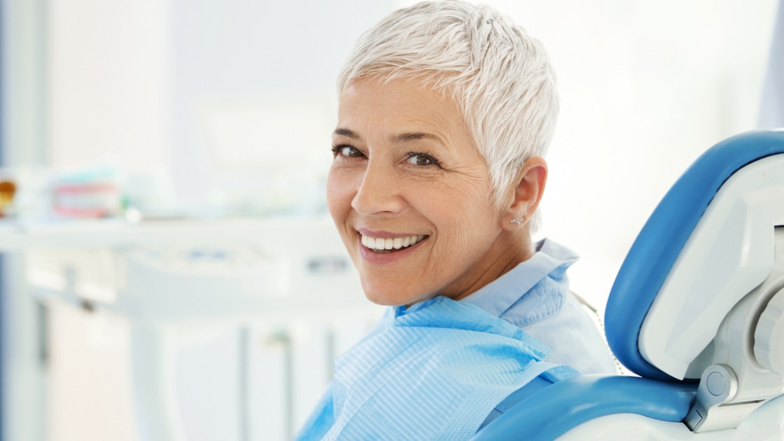 Mature woman in Dental Chair